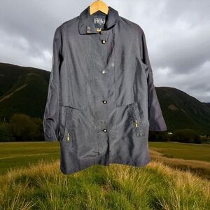 Vintage Fen-Nelli Sz 7/8 Women's Belted Black Raincoat